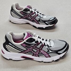 Asics Gel-Galaxy 5 Womens Sz 8.5 Sneakers Silver Black Magenta T165N 80-80808080